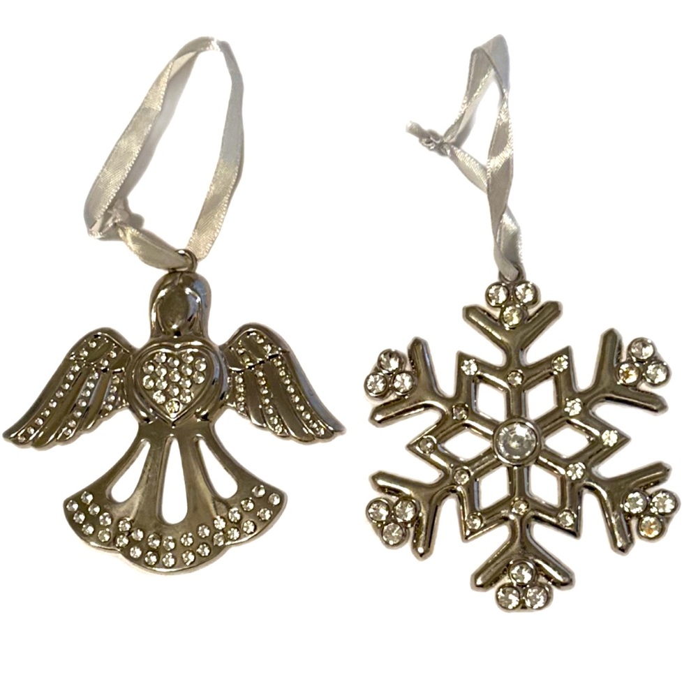 Christmas Ornaments-  Angel and Snowflake